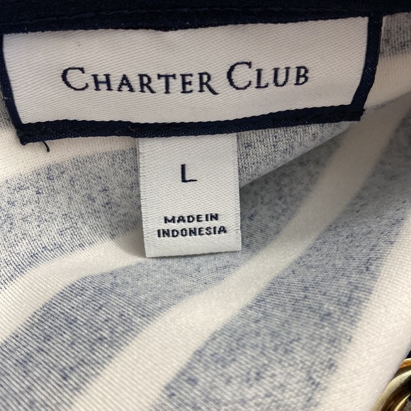 Charter Club | Striped bell sleeve Top - Picture 10 of 16